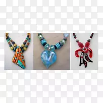 项链熔融玻璃珠宝玻璃熔接.手工珠宝-空若网 项链熔融玻璃珠宝玻璃熔接.手工珠宝-空若网