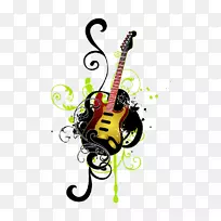 吉他乐器插图.吉他海报材料-空若网 吉他乐器插图.吉他海报材料-空若网
