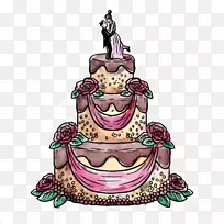 婚礼蛋糕生日蛋糕水彩画插图水彩画风格婚礼蛋糕-空若网 婚礼蛋糕生日蛋糕水彩画插图水彩画风格婚礼蛋糕-空若网