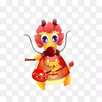 卡通鼓插图-卡通龙鼓-空若网 卡通鼓插图-卡通龙鼓-空若网