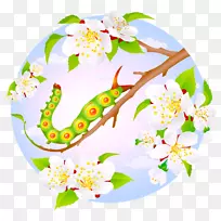 昆虫毛毛虫卡通插图.花和昆虫-空若网 昆虫毛毛虫卡通插图.花和昆虫-空若网