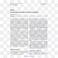 水生生态系统科学期刊论文研究-自然环境-空若网 水生生态系统科学期刊论文研究-自然环境-空若网