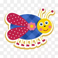 昆虫蜜蜂-彩色可爱卡片是辛勤工作的蜜蜂。-空若网 昆虫蜜蜂-彩色可爱卡片是辛勤工作的蜜蜂。-空若网