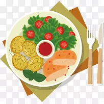 鸡肉色拉蔬菜-西式色拉载体-空若网 鸡肉色拉蔬菜-西式色拉载体-空若网