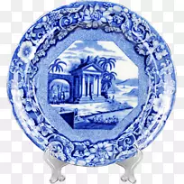 板蓝白陶钴蓝盘餐具.板-空若网 板蓝白陶钴蓝盘餐具.板-空若网