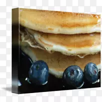 薄煎饼冷冻甜点水彩画蓝莓-空若网 薄煎饼冷冻甜点水彩画蓝莓-空若网