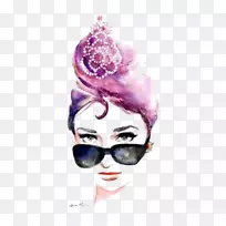 水彩画画家-画行女孩-空若网 水彩画画家-画行女孩-空若网