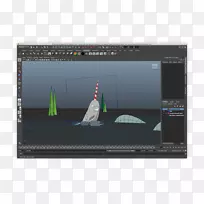 电脑软件技术品牌Autodesk Maya电脑显示器-巨型火蜥蜴-空若网 电脑软件技术品牌Autodesk Maya电脑显示器-巨型火蜥蜴-空若网