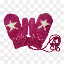 手套编织安哥拉羊毛紫色星形吊带羊毛手套-空若网 手套编织安哥拉羊毛紫色星形吊带羊毛手套-空若网