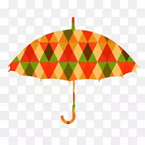 三角形秋几何图形-卡通伞-空若网 三角形秋几何图形-卡通伞-空若网