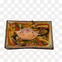 蟹图-蟹饼炸茄子-空若网 蟹图-蟹饼炸茄子-空若网