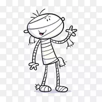 古埃及木乃伊卡通插图-万圣节木乃伊绷带-空若网 古埃及木乃伊卡通插图-万圣节木乃伊绷带-空若网