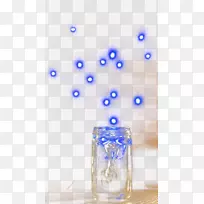 蓝色玻璃图案-萤火虫-空若网 蓝色玻璃图案-萤火虫-空若网