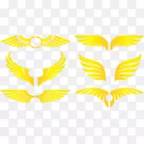 花瓣黄色剪贴画-黄色翅膀-空若网 花瓣黄色剪贴画-黄色翅膀-空若网