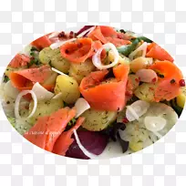 希腊色拉熏鲑鱼菜食谱-色拉-空若网 希腊色拉熏鲑鱼菜食谱-色拉-空若网