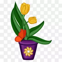 郁金香花盆夹艺术-郁金香-空若网 郁金香花盆夹艺术-郁金香-空若网