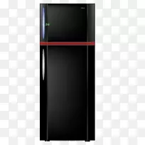 家用电器角式厨房-黑色冰箱-空若网 家用电器角式厨房-黑色冰箱-空若网