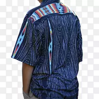 袖子钴蓝肩纺织品衬衫-空若网 袖子钴蓝肩纺织品衬衫-空若网