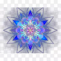 蓝色分形艺术对称万花筒-空若网 蓝色分形艺术对称万花筒-空若网