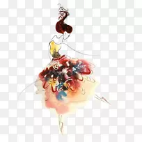 芭蕾舞蹈家水彩画-芭蕾-空若网 芭蕾舞蹈家水彩画-芭蕾-空若网