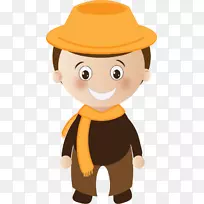 卡通帽子插图-卡通男孩-空若网 卡通帽子插图-卡通男孩-空若网