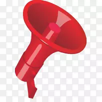 Adobe插画-红喇叭-空若网 Adobe插画-红喇叭-空若网