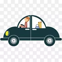 Adobe插画旅行插图-卡通青年驾驶旅行-空若网 Adobe插画旅行插图-卡通青年驾驶旅行-空若网