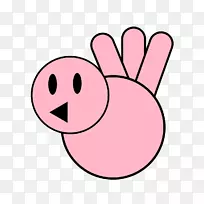 鼻子粉红色m线拇指夹艺术线-空若网 鼻子粉红色m线拇指夹艺术线-空若网