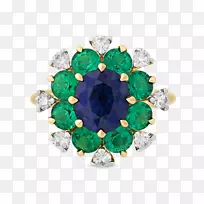 翡翠蓝宝石戒指宝石钻石-祖母绿-空若网 翡翠蓝宝石戒指宝石钻石-祖母绿-空若网