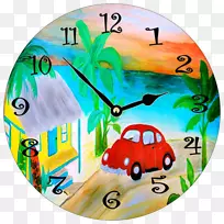 闹钟台面水彩画水彩闹钟-空若网 闹钟台面水彩画水彩闹钟-空若网