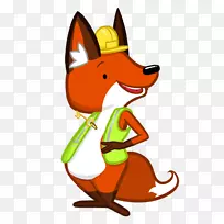 红狐鼻子卡通剪辑艺术-狐狸-空若网 红狐鼻子卡通剪辑艺术-狐狸-空若网