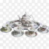 咖啡杯瓷碟-空若网 咖啡杯瓷碟-空若网