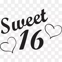 甜蜜的十六岁生日剪贴画-生日-空若网 甜蜜的十六岁生日剪贴画-生日-空若网