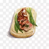 牛肉干-牛肉面包手绘材料图片-空若网 牛肉干-牛肉面包手绘材料图片-空若网