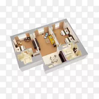 三维平面图套房卧室酒店-酒店-空若网 三维平面图套房卧室酒店-酒店-空若网