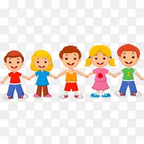 卡通儿童画版税-免费朋友手牵手-空若网 卡通儿童画版税-免费朋友手牵手-空若网
