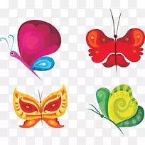 蝴蝶昆虫插图.卡通蝴蝶材料-空若网 蝴蝶昆虫插图.卡通蝴蝶材料-空若网