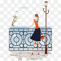 卡通插图-阳台卡通景观-空若网 卡通插图-阳台卡通景观-空若网