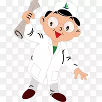 卡通插图-手绘快乐医生-空若网 卡通插图-手绘快乐医生-空若网