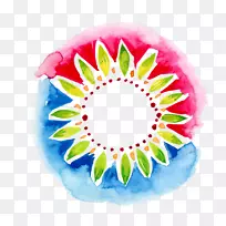 水彩画花卉水彩墨水菊花-空若网 水彩画花卉水彩墨水菊花-空若网