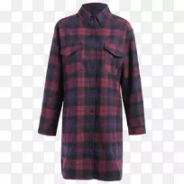 格子袖栗色衬衫-空若网 格子袖栗色衬衫-空若网