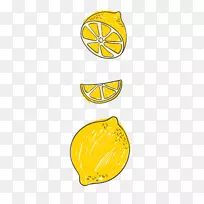 柠檬黄色插图-黄色新鲜柠檬手绘-空若网 柠檬黄色插图-黄色新鲜柠檬手绘-空若网