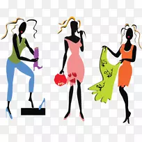 女性剪影插画-时尚女性-空若网 女性剪影插画-时尚女性-空若网