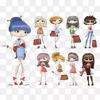 �滭ʱ�в廭-��ͨŮ��-������