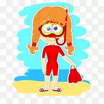 免费插画-妇女跳水-空若网 免费插画-妇女跳水-空若网