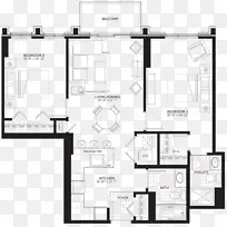 平面图Claridge住宅共管公寓-水地板-空若网 平面图Claridge住宅共管公寓-水地板-空若网
