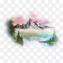 水彩画水资源绘制景观.水-空若网 水彩画水资源绘制景观.水-空若网