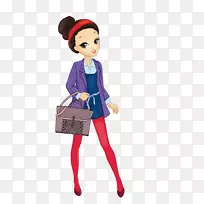 女性时尚插画-城市女性-空若网 女性时尚插画-城市女性-空若网