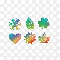 Adobe插画-创意色彩雪花图案-空若网 Adobe插画-创意色彩雪花图案-空若网