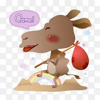 卡通插图-骆驼挑担子-空若网 卡通插图-骆驼挑担子-空若网